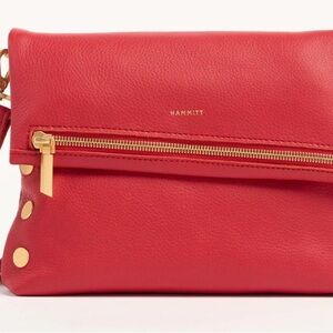 Hammitt Scarlet Clutch with Gold Accents